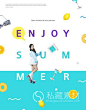 夏季夏天蓝色店铺打折活动促销海报展板度假旅游PSD设计素材2427-淘宝网