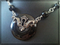 Onyx and Obsidian Keyhole Necklace by *BacktoEarthCreations on deviantART