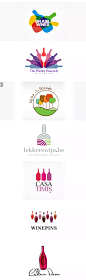 40例创意酒瓶为元素的Logo设计实例 #设计#