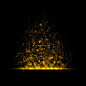 Gold glittering star magic dust on background.Particles for your