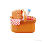野餐篮Picnic Basket @到位啦UI素材 夏季度假旅行免费3D模型图标集