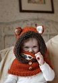 This is knitting pattern for fox hood Rene with a cowl inside which gives good coverage. Perfect to wrap up those cold autumn and winter days and look cute. This pattern can also be used to make cat or wolf hood when you use different colors. The pattern 