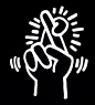 “Crossed Fingers”, c.1987 By: KEITH HARING….