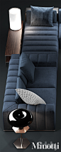 3d models: Sofa - Sofa minotti freeman seating system