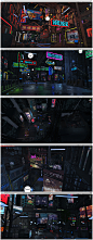 Unity3d 赛博朋克未来科技城市机甲战士场景 3D模型 游戏美术素材 CG原画参考设定