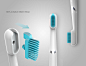 AQUA - : Aqua is a smart toothbrush system which aims to offer a better dental health care solution for the people. The toothbrush most of the times is seen as basic bathroom object, however, Aqua is a reinterpretation of this tool, by making it as a beau