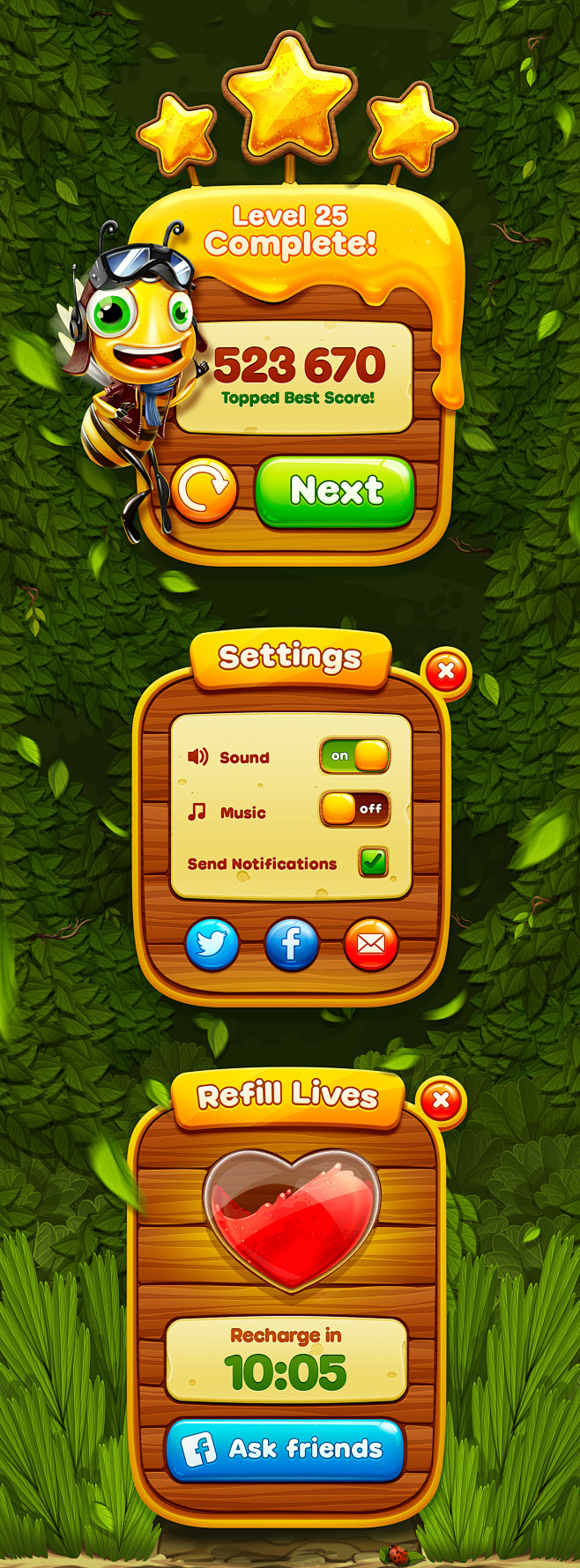 Bee Star game UI kit...