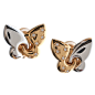 BULGARI DIamond, Yellow & White Gold Clip Earrings