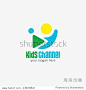 Vector Kids Channel Logo Design Template. Flat Style Design