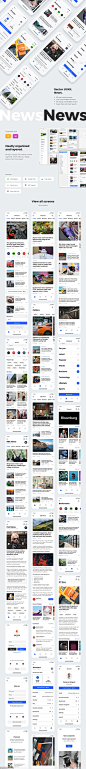源文件-成套新闻app ui 模板 sector .xd .sketch素材下载