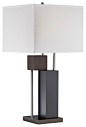 Bild, Table Lamp-Dark Brown, Pecan, Brushed Nickel, White Shade - transitional - Table Lamps - NOVA of California