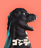 Project Kaiju : Colorful 3D modeled Godzilla Characters