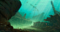 Assassin's Creed Odyssey Ship Wreck, Wavenwater Michael Guimont : Here's a concept I've done during my time at Ubisoft Quebec for Assassin's Creed Odyssey. <br/>I was tasked to envision what we could find if we dove underwater in the aegean sea.<