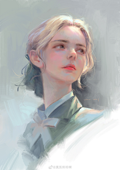 速写厚涂伪厚涂偏写实插画