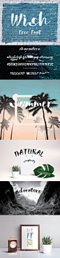 WISH - FREE FONT : Wish is a free hand lettering script font from Rabia Coskun. This beautiful free script font features unique wavy brush strokes that are inspired by nature. Use this fun font in your next project for branding, headers, apparel, posters,