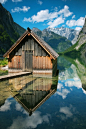 船屋反射，德国
 Boathouse Reflection, Germany