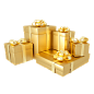 金色礼盒 礼盒 新年礼盒 金色包装盒 免抠PNG 电商美工群：129134938