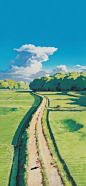 清新唯美插画壁纸，宫崎骏的治愈动漫世界