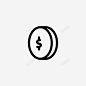 硬币收入钱图标 UI图标 设计图片 免费下载 页面网页 平面电商 创意素材