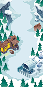 Winter map on Behance