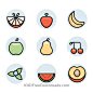 Free Vectors: Fruit icons | Food & Drinks