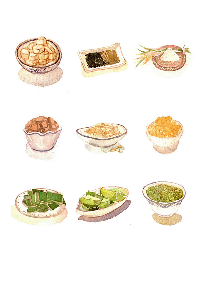 食物绘语-木爻_水彩,食物绘,原创_涂鸦...