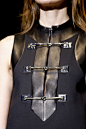 leather placket at Gucci FW15: 