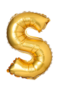 Letter S from English alphabet of balloons