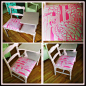 Lilly Pulitzer fabric on this antique telephone table! Love Lilly and love pink!