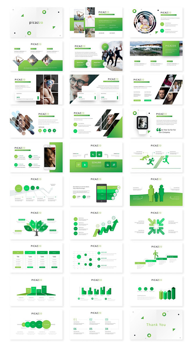 绿色时尚简约环保投资方案计划书ppt模板