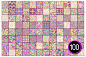 100个彩色马克赛布料无缝图案EPS矢量图PNG高清图设计素材-淘宝网