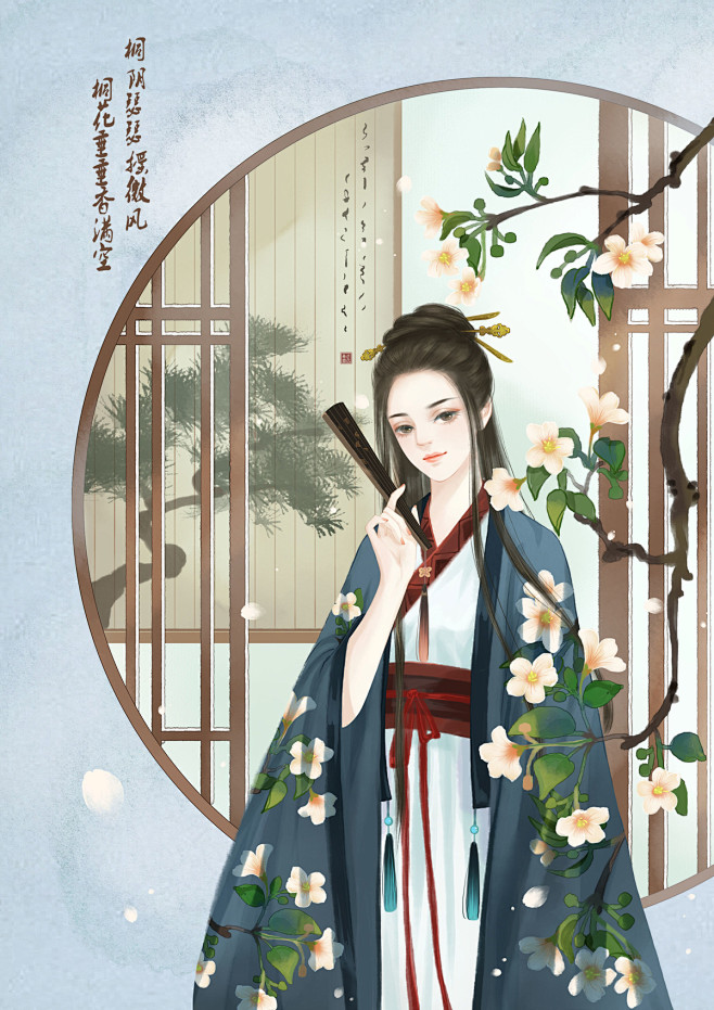 桐花_-鲁C-__插画师作品_涂鸦王国g...