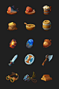 Ingame inventory items : Some ingame items which gamer usually have in hit own invertory. There is some dishes, common stuff, equip, weapon and items for crafting other things. 