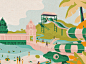 Thomas Cook - Waterparks : We worked with Thomas Cook magazine on an article about a blueprint for the wettest, wildest water park in history. We packed our virtual swimsuit and sunscreen then set about creating this series of illustrations.