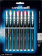 $13.30 TODAY Blue, orange, green, pink, purple, red, blue/black, black Uni-Ball Vision Elite Stick Micro Point Rollerball Pens, 0.5MM, 8 Colored Ink Pens (58092PP)