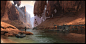 Gravity Canyon, .One Pixel Brush . : An image done for pre-production for Lawbreakers experimenting with the anti gravity aspects.