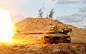 battle tank, T-72, shot, main