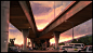 Beneath Los Angeles, Harvey Drive, Glendale, jason scheier : Digital Plein Air done on location at the Harvey Drive Exit in Glendale, Ca.