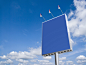 广告,布告栏,空白的,蓝色,云_gic7205007_Billboard under a blue sky_创意图片_Getty Images China