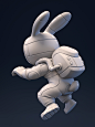 Rocket Rabbit : Hi Behance!I am pleased to submit to you the first render of my " Rocket Rabbit" project This little rabbit will pilot a carrot ship! that i will start today ! ahah There is mostly Zbrush sculpt, around 95%, because I start some