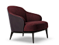 Upholstered fabric armchair with armrests Leslie Collection by Minotti | design Rodolfo Dordoni: 