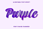 紫色 文字 效果 设计素材