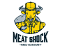 MEATSHOCK标志  餐厅 牛 动物 食品 素描 牛角 黄牛