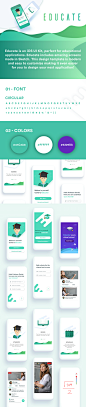 教育用户UI界面工具包 Educate UI Kit_UI设计_App界面