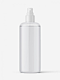 Clear mist spray bottle mockup