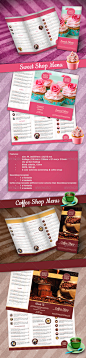Multi-purpose Sweet Shop Tri-fold Brochure - Food Menus Print Templates