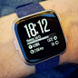 @ Ambrobyter的“Ambient”#Watchface在#FitBitVersa上使用海蓝色编织#watchband #pebble #smartwatch #pebbletime #watchfaces Pebble Smartwatch Watchfaces
