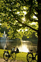 Vondelpark, Amsterdam, Netherlands zonnige dag Sam en Moos op de fiets naar het Vondelpark <3