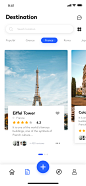 Travel application interface Concept Page<br/>by lix2