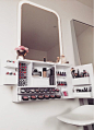 Wall Mounted Makeup Organizer Vanity by bleachla on Etsy: 